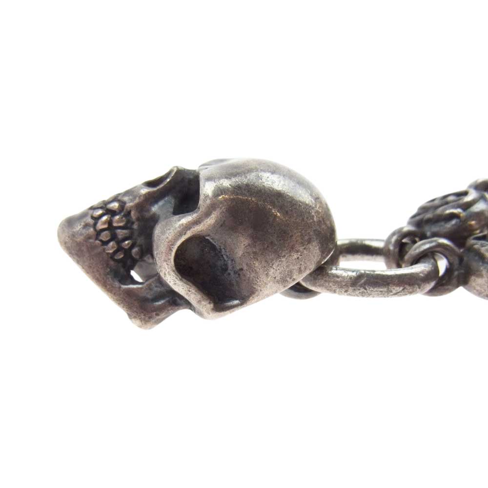 Celt&Cobra ケルト&コブラ redrum レッドラム 50個限定 スカル フローラル チェーンネックレス シルバー系【中古】