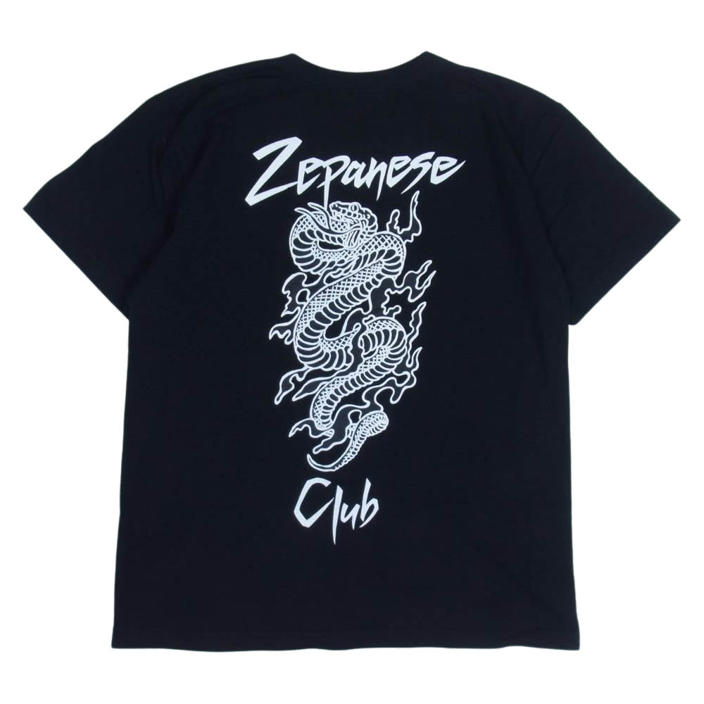ゼパニーズクラブ ロゴ プリント Tシャツ ブラック系 L【中古】