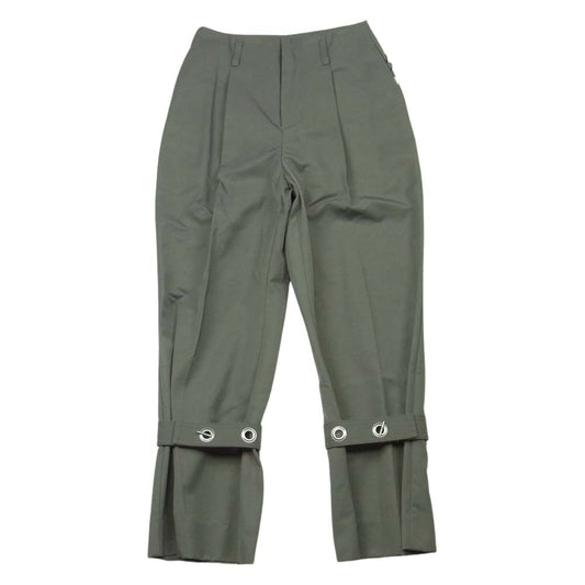 ネーム 21SS W-NMPT-21SS-019 TUCKED WIDE TROUSERS ワイド トラウザー パンツ KHAKI GRAY 2【極上美品】【中古】