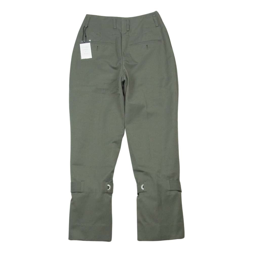 ネーム 21SS W-NMPT-21SS-019 TUCKED WIDE TROUSERS ワイド トラウザー パンツ KHAKI GRAY 2【極上美品】【中古】