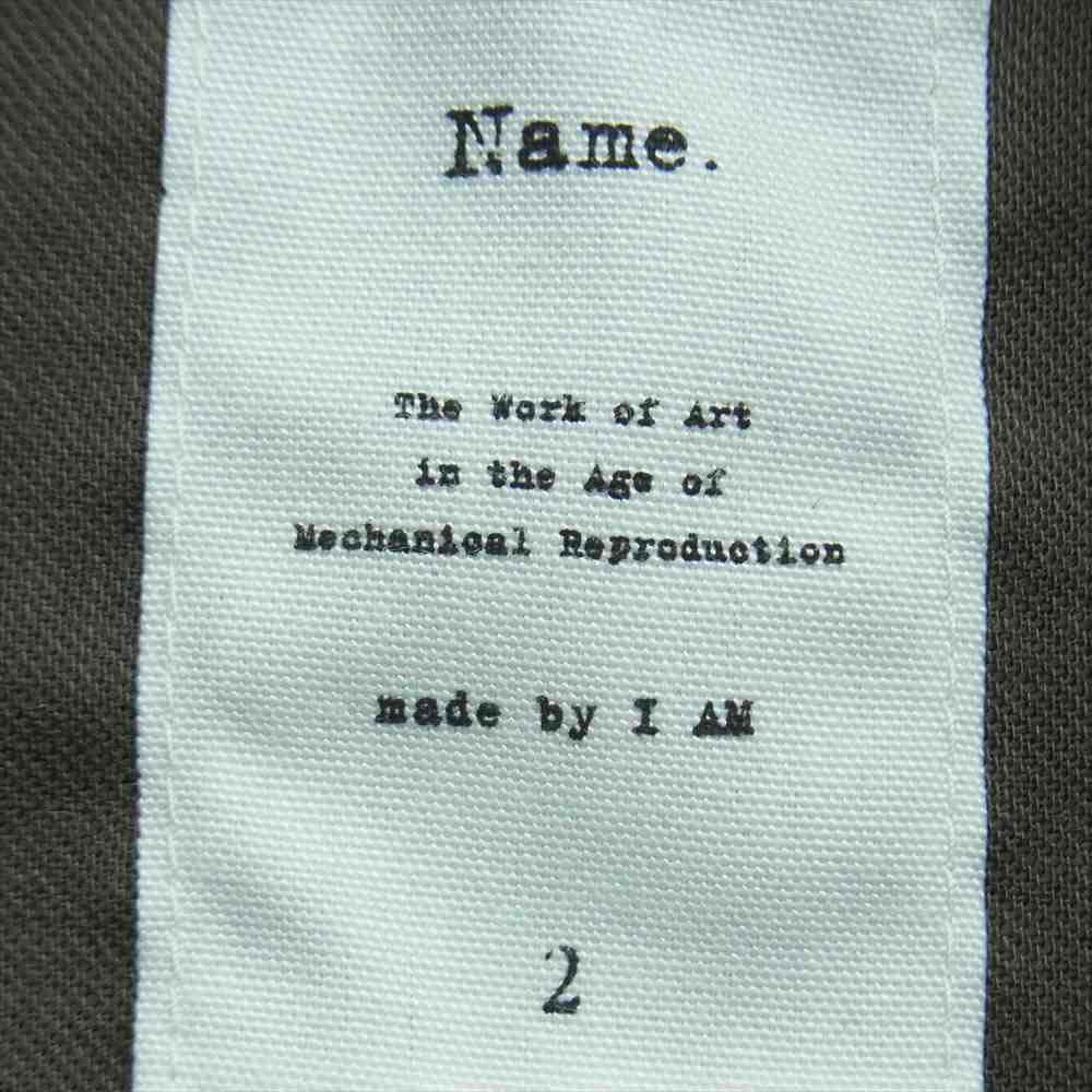 ネーム 21SS W-NMPT-21SS-019 TUCKED WIDE TROUSERS ワイド トラウザー パンツ KHAKI GRAY 2【極上美品】【中古】