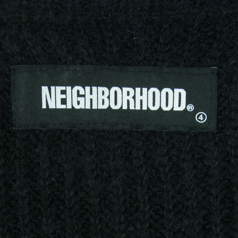 NEIGHBORHOOD ネイバーフッド 20AW 202FUNH-KNM04 MOHAIR NA-KNIT LS モヘヤ混 Vネック ニット 中国製 ブラック系 L【中古】