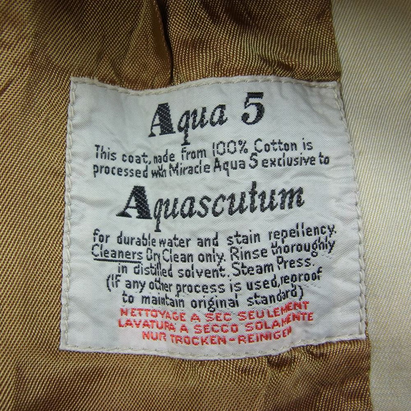 Aquascutum アクアスキュータム 60年代 英国製 トレンチコート ベージュ系【中古】