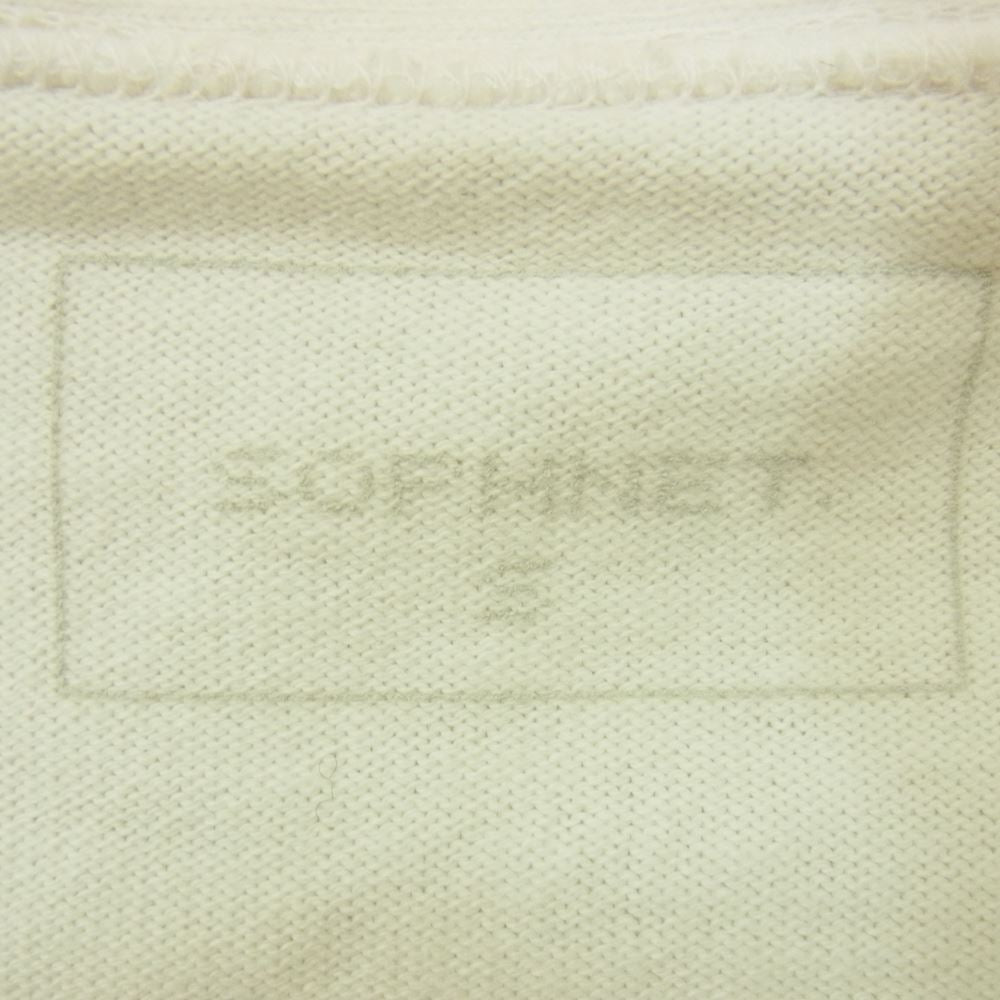 SOPH ソフ ジップアップ ボーダー パーカー  ホワイト系 ブラック系 S【中古】