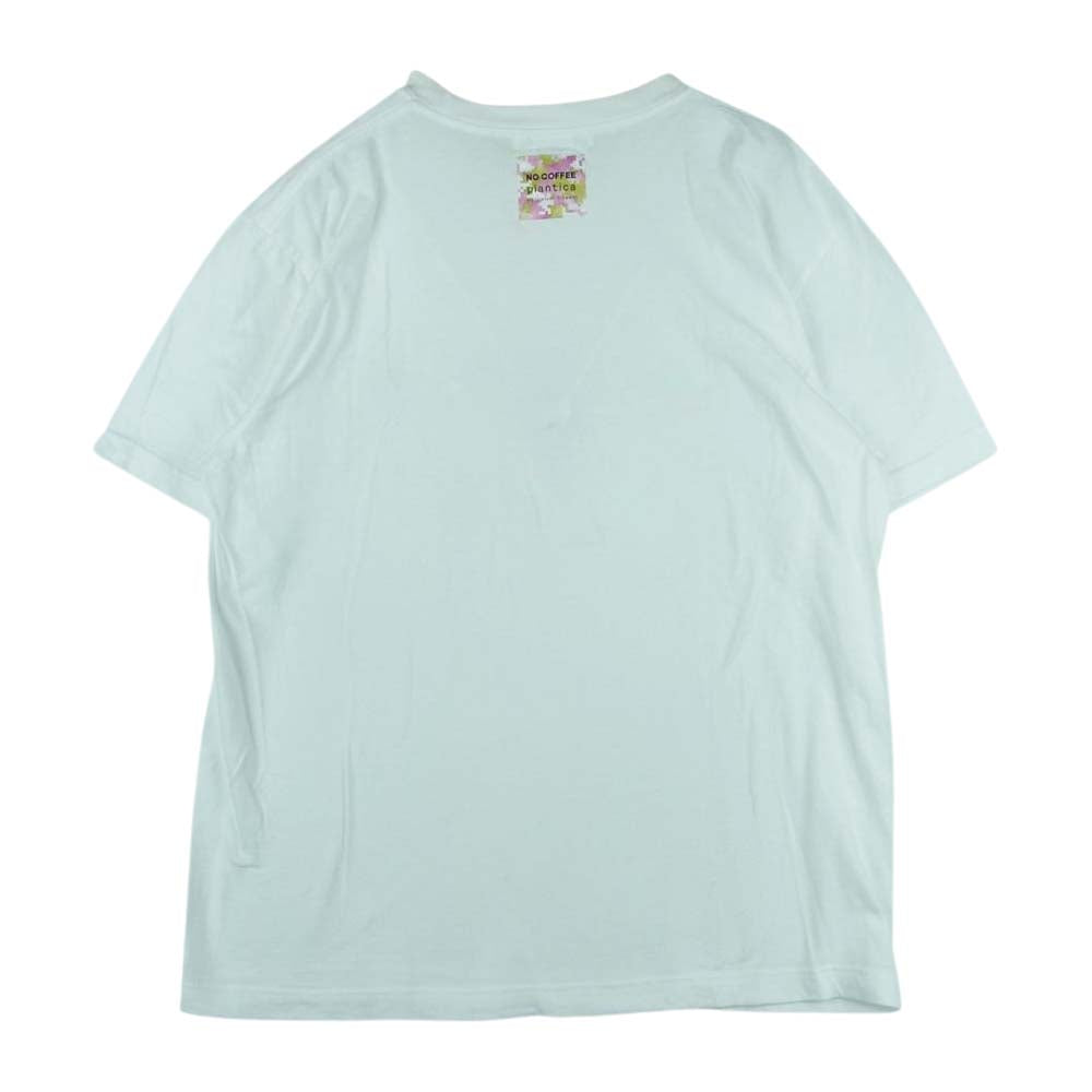 ノーコーヒー SHANTii シャンティ plantica SO SHANTii ロゴ プリント 半袖 Tシャツ コットン ホワイト系 L【中古】