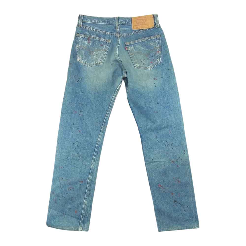 Levi's リーバイス ペンキ加工 501 デニム パンツ インディゴブルー系 32【中古】