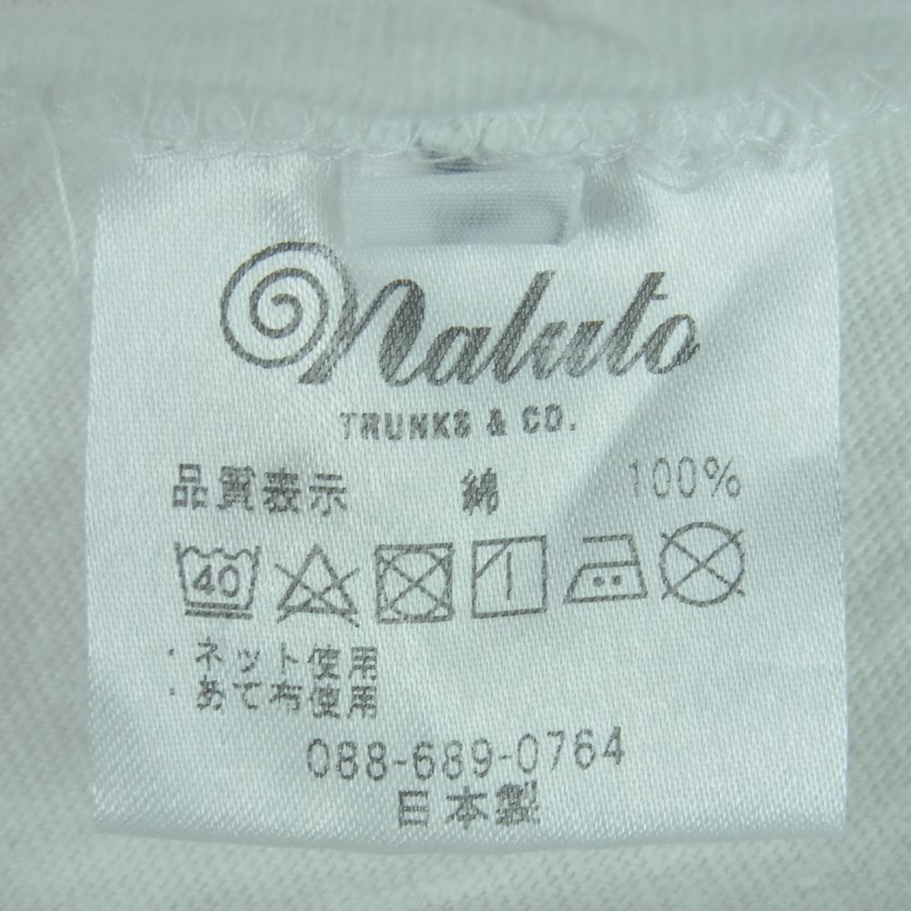 ナルト トランクス コットン ワッペン バックプリント 半袖 Tシャツ カットソー 日本製 ホワイト系 L【中古】