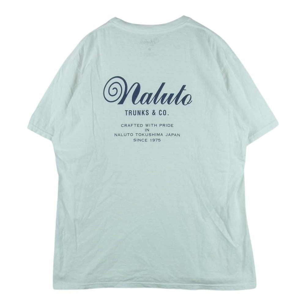 ナルト トランクス コットン ワッペン バックロゴ 半袖 Tシャツ カットソー 日本製 ホワイト系 L【中古】