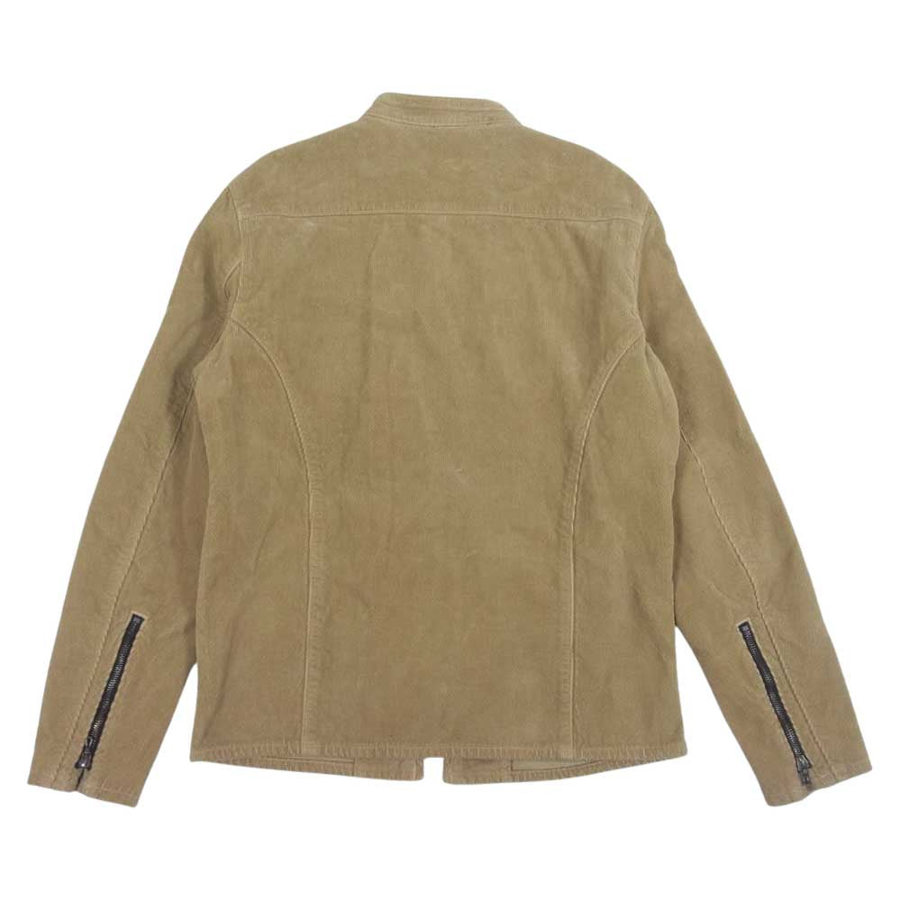 BACKBONE バックボーン 13AW BB13FW-B10 コーデュロイ シングル ライダース ジャケット ベージュ系 L【中古】