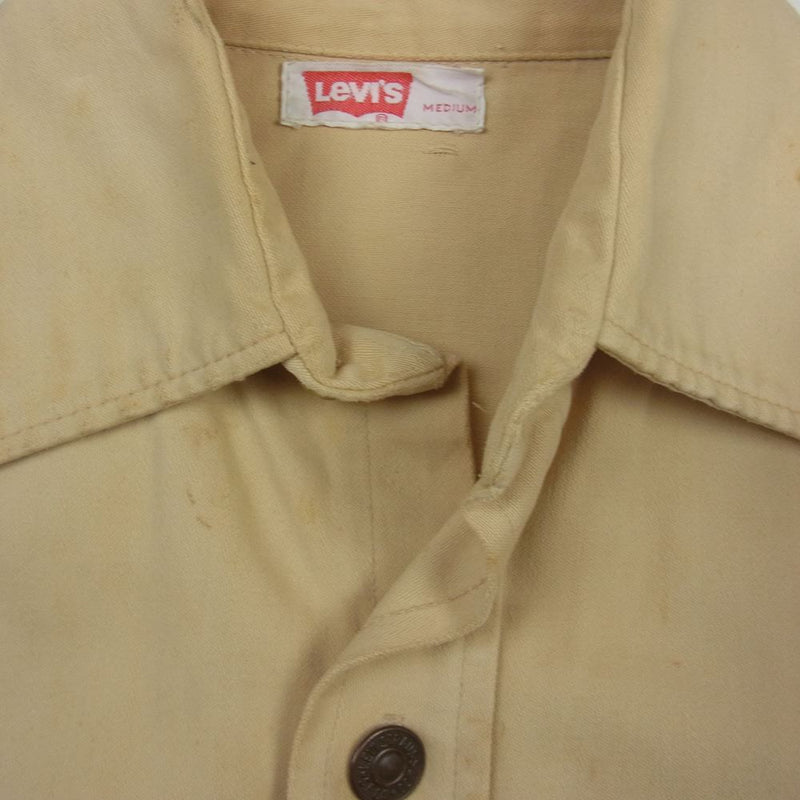 Levi's リーバイス BigE  白タブ コットン ウェスタン ラインシャツ ジャケット ベージュ系 M【中古】