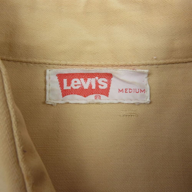 Levi's リーバイス BigE  白タブ コットン ウェスタン ラインシャツ ジャケット ベージュ系 M【中古】