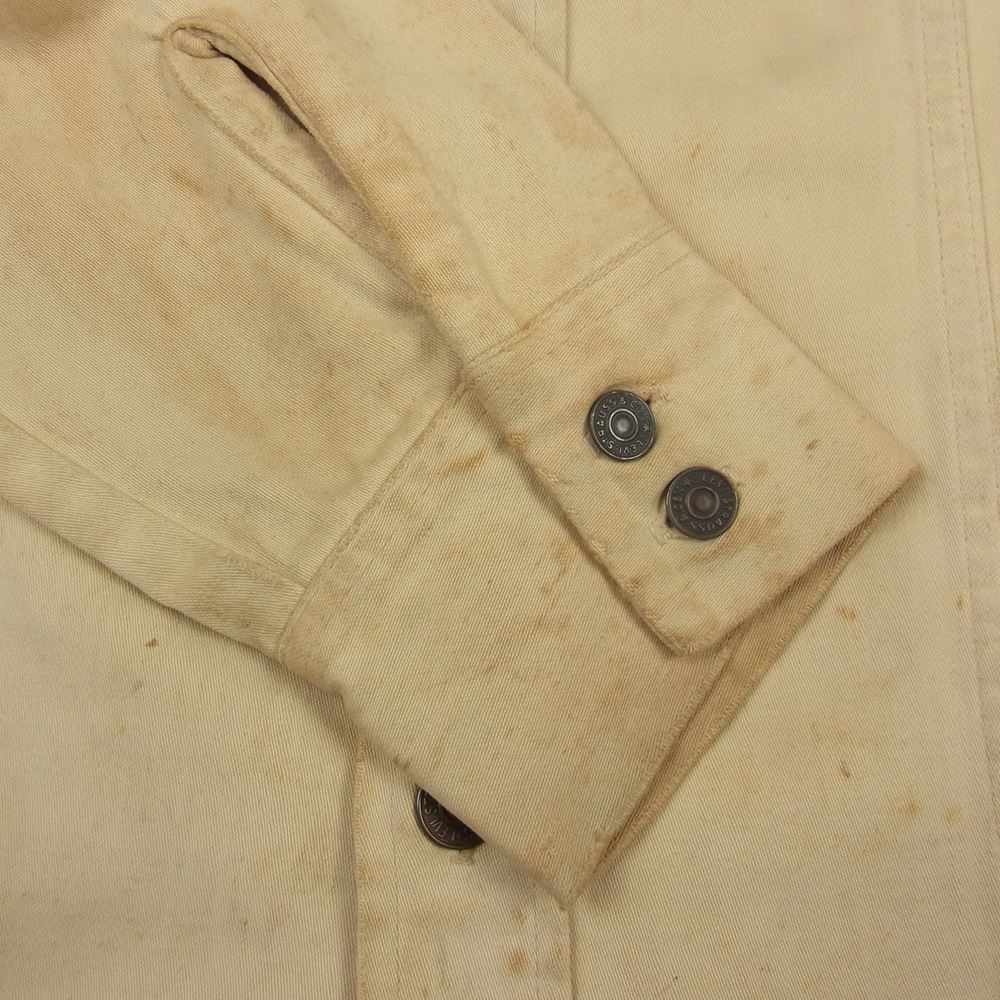 Levi's リーバイス BigE  白タブ コットン ウェスタン ラインシャツ ジャケット ベージュ系 M【中古】