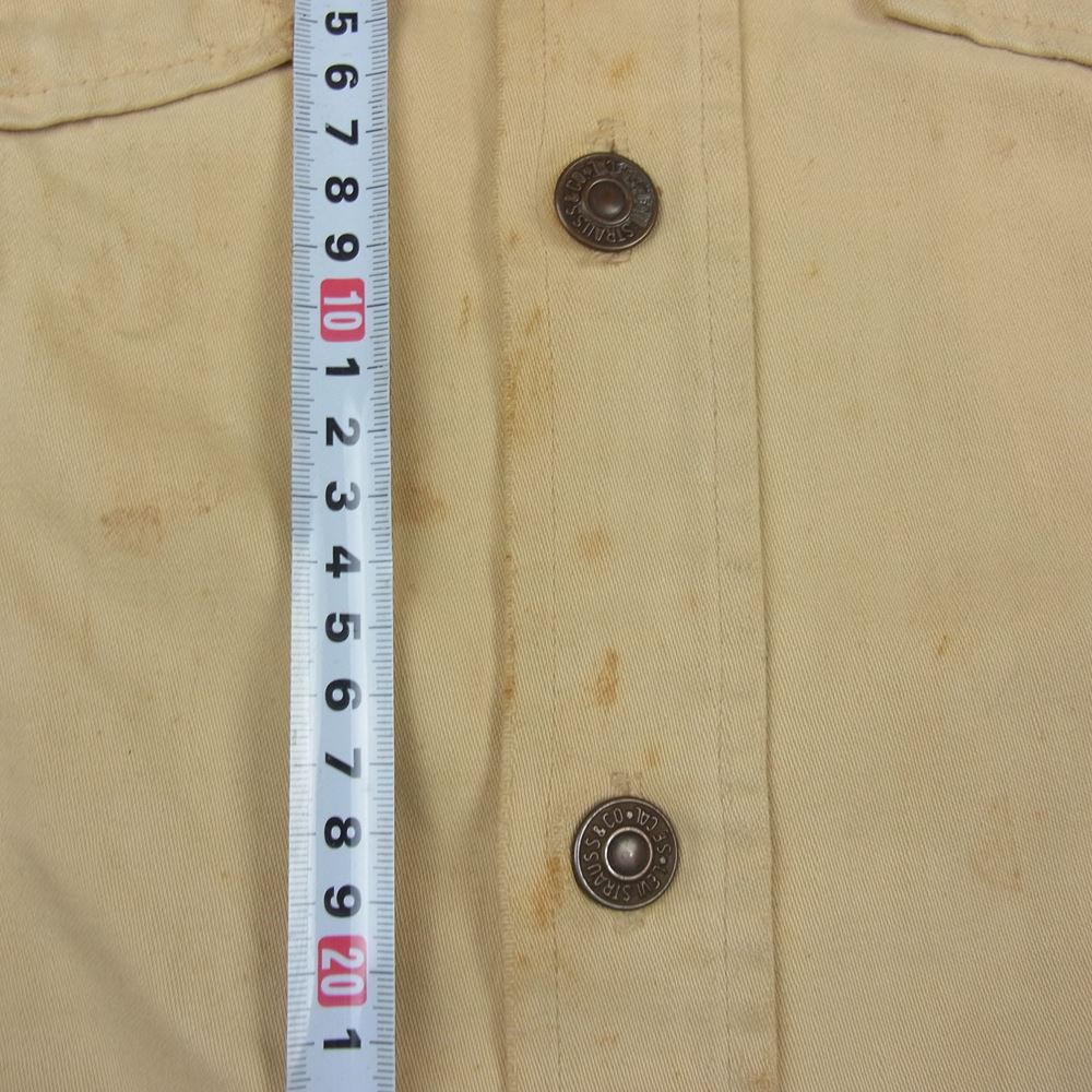 Levi's リーバイス BigE  白タブ コットン ウェスタン ラインシャツ ジャケット ベージュ系 M【中古】