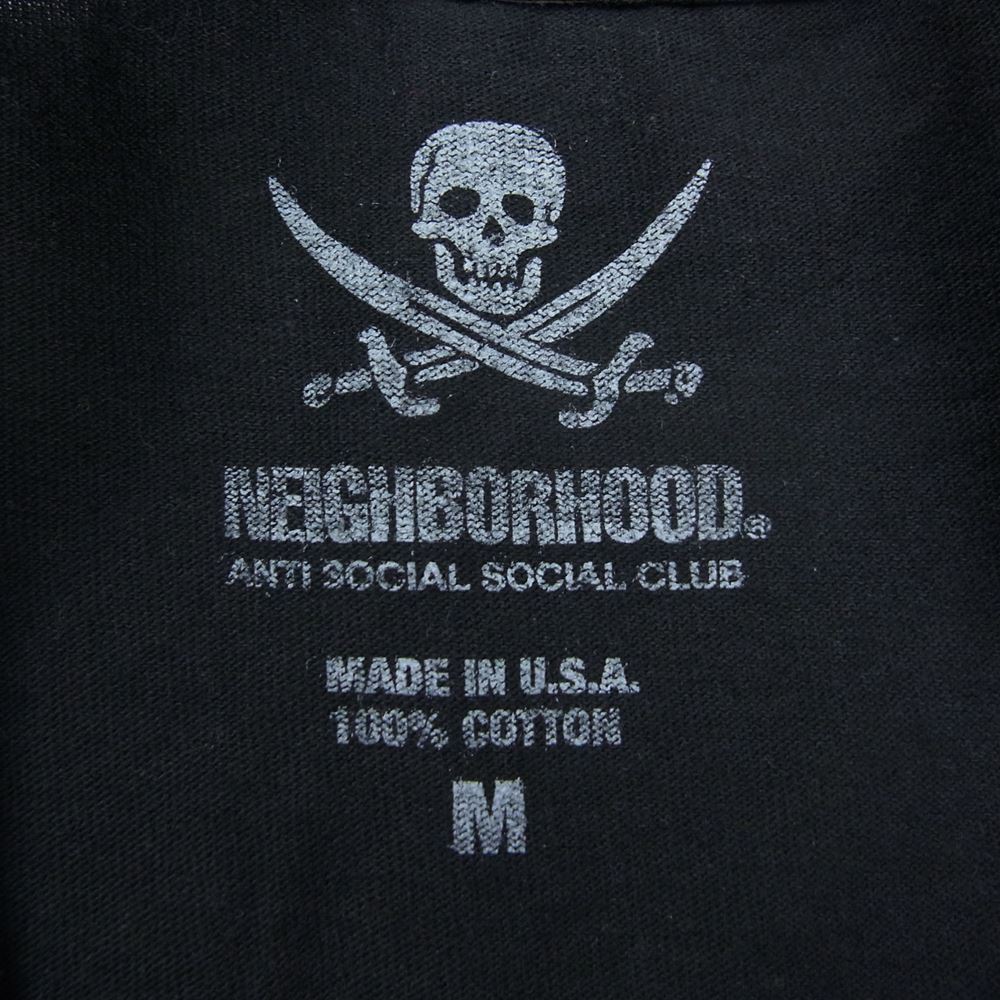 NEIGHBORHOOD ネイバーフッド 19AW 192GEASN-STM01S ANTI SOCIAL SOCIAL CLUB LOGO STUCK ON YOU TEE アンチソーシャルソーシャルクラブ ロゴプリント クルーネック Tシャツ ブラック系 M【中古】