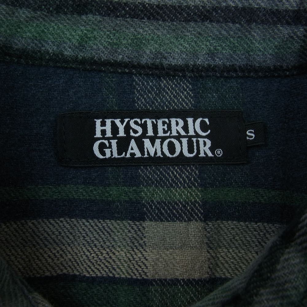 HYSTERIC GLAMOUR ヒステリックグラマー 0293AH05 チェック ウエスタン シャツ グリーン系 S【中古】