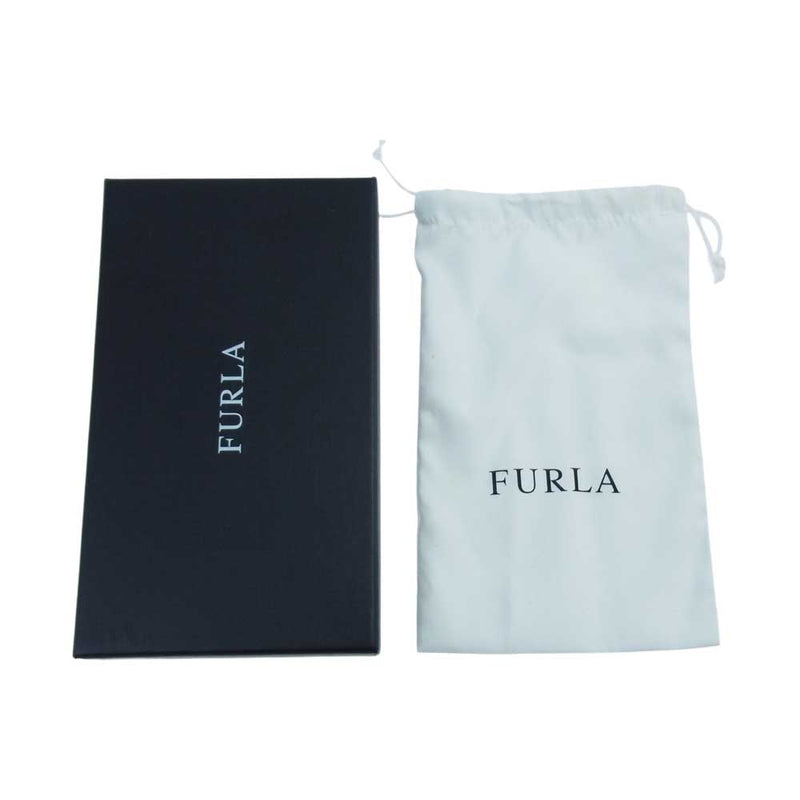 Furla フルラ BABYLON バビロン L字ジップ 長財布 ウォレット ライトブルー系【中古】