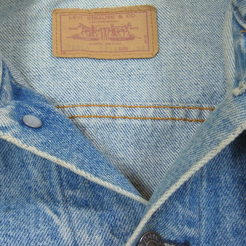 Levi's リーバイス 70506-0214  USA製 デニム ジャケット インディゴブルー系 34【中古】