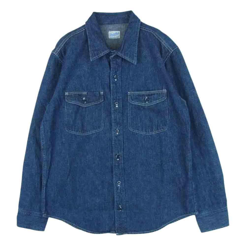 TENDERLOIN テンダーロイン T-DENIM SHT デニム 長袖 シャツ コットン 日本製 インディゴブルー系 XS【中古】