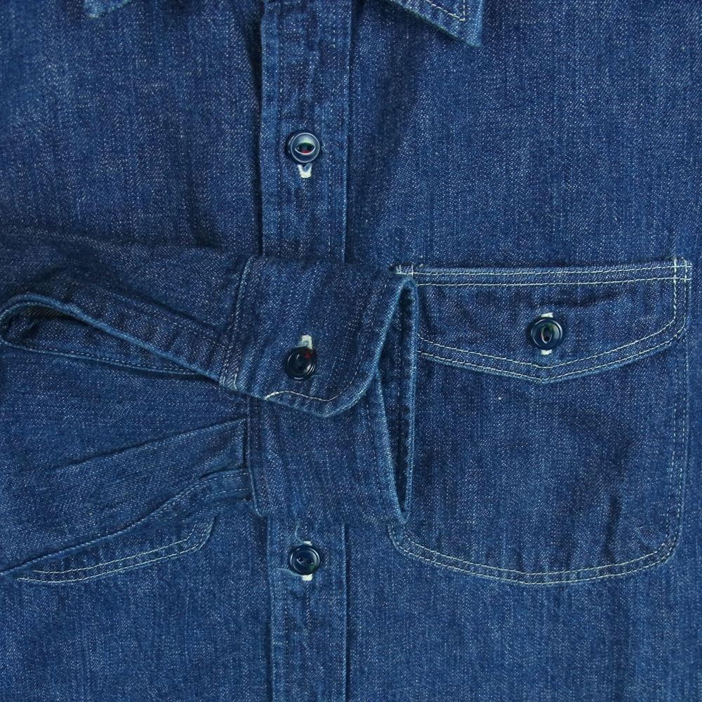 TENDERLOIN テンダーロイン T-DENIM SHT デニム 長袖 シャツ コットン 日本製 インディゴブルー系 XS【中古】
