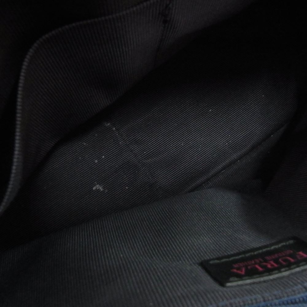 Furla フルラ 2WAY ショルダー ハンド バッグ ネイビー系【中古】