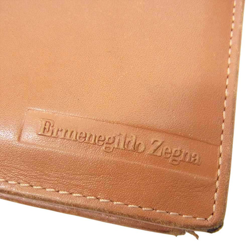 Ermenegildo Zegna エルメネジルドゼニア 二つ折り 財布 ブラウン系【中古】