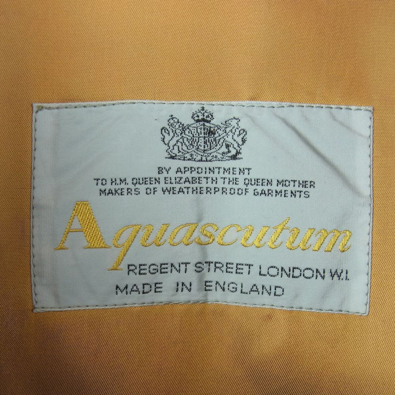 Aquascutum アクアスキュータム ライナー付き 裏地シルク ステンカラー コート イギリス製 ベージュ系 サイズ表記無し【中古】