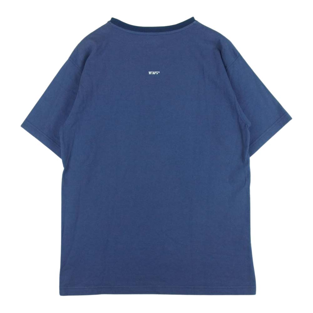 WTAPS ダブルタップス 21SS 211ATDT-CSM29 RINGER SS 半袖 リンガー Tシャツ コットン 日本製 ネイビー系 01【中古】