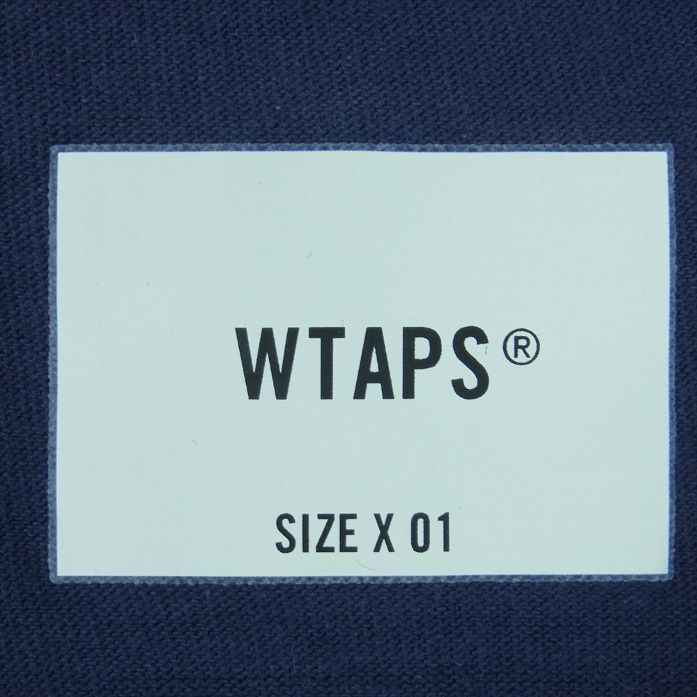 WTAPS ダブルタップス 21SS 211ATDT-CSM29 RINGER SS 半袖 リンガー Tシャツ コットン 日本製 ネイビー系 01【中古】