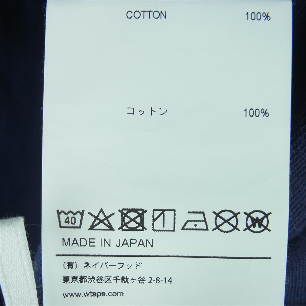 WTAPS ダブルタップス 21SS 211ATDT-CSM29 RINGER SS 半袖 リンガー Tシャツ コットン 日本製 ネイビー系 01【中古】