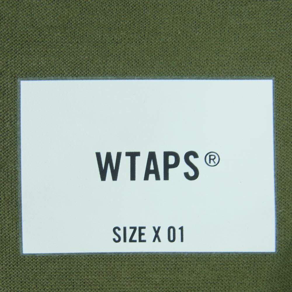 WTAPS ダブルタップス 22SS 221ATDT-CSM07 AII 02 LS COPO 長袖 Tシャツ コットン 日本製 グリーン系 01【中古】