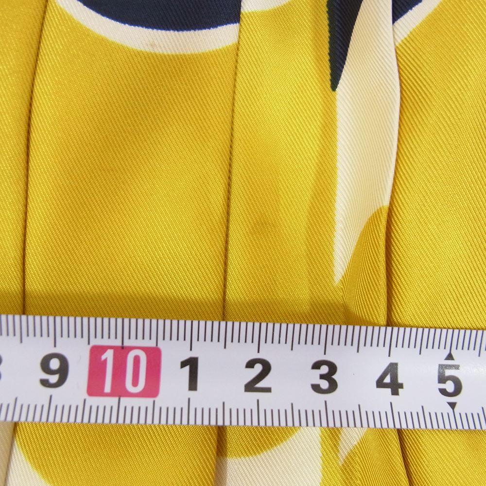 マチコジント machiko jinto シルク プリーツ スカート イエロー系 36【中古】