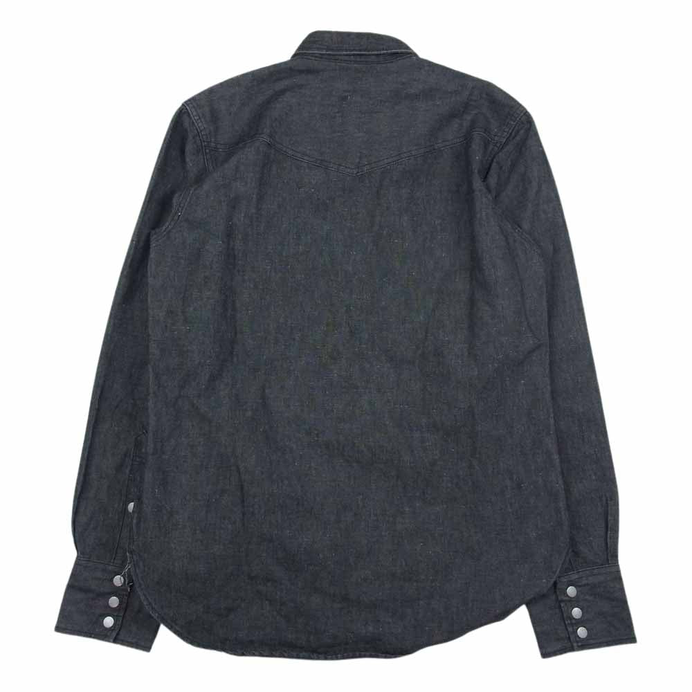 FAR EATERN ENTHUSIAST ファーイースタンエンスージアスト FE1401-04 コットン リネン ウェスタン 長袖 シャツ ブラック  ブラック系 S【中古】