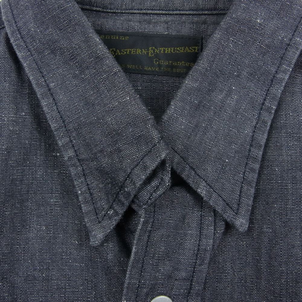 FAR EATERN ENTHUSIAST ファーイースタンエンスージアスト FE1401-04 コットン リネン ウェスタン 長袖 シャツ ブラック  ブラック系 S【中古】