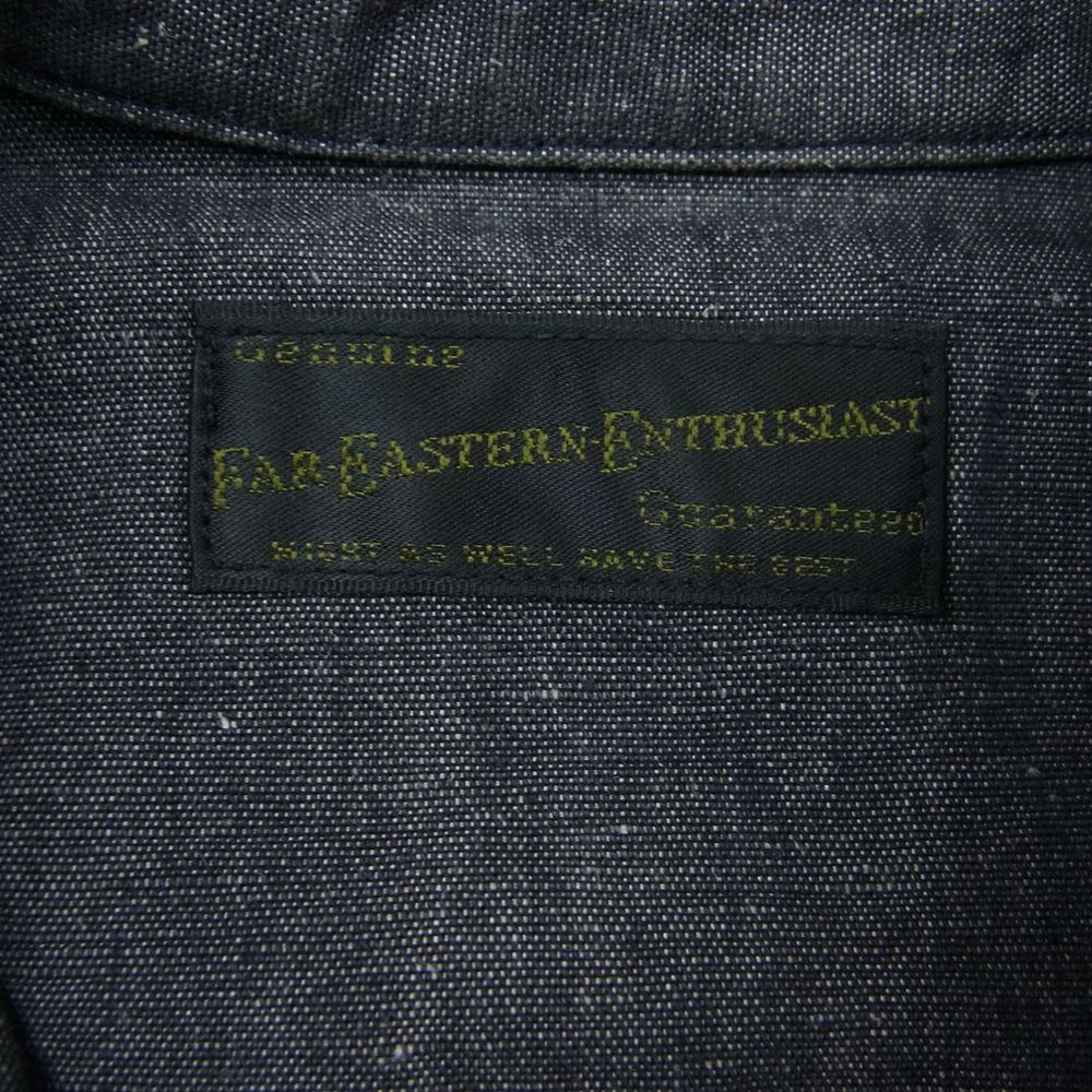 FAR EATERN ENTHUSIAST ファーイースタンエンスージアスト FE1401-04 コットン リネン ウェスタン 長袖 シャツ ブラック  ブラック系 S【中古】