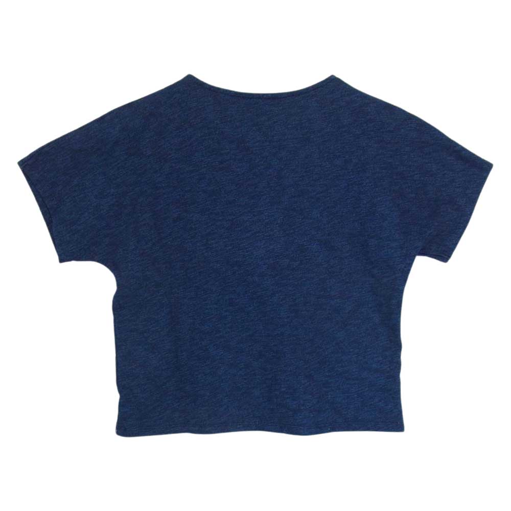 MAISON KITSUNE メゾンキツネ インディゴ 半袖 スウェット ネイビー系 S【中古】