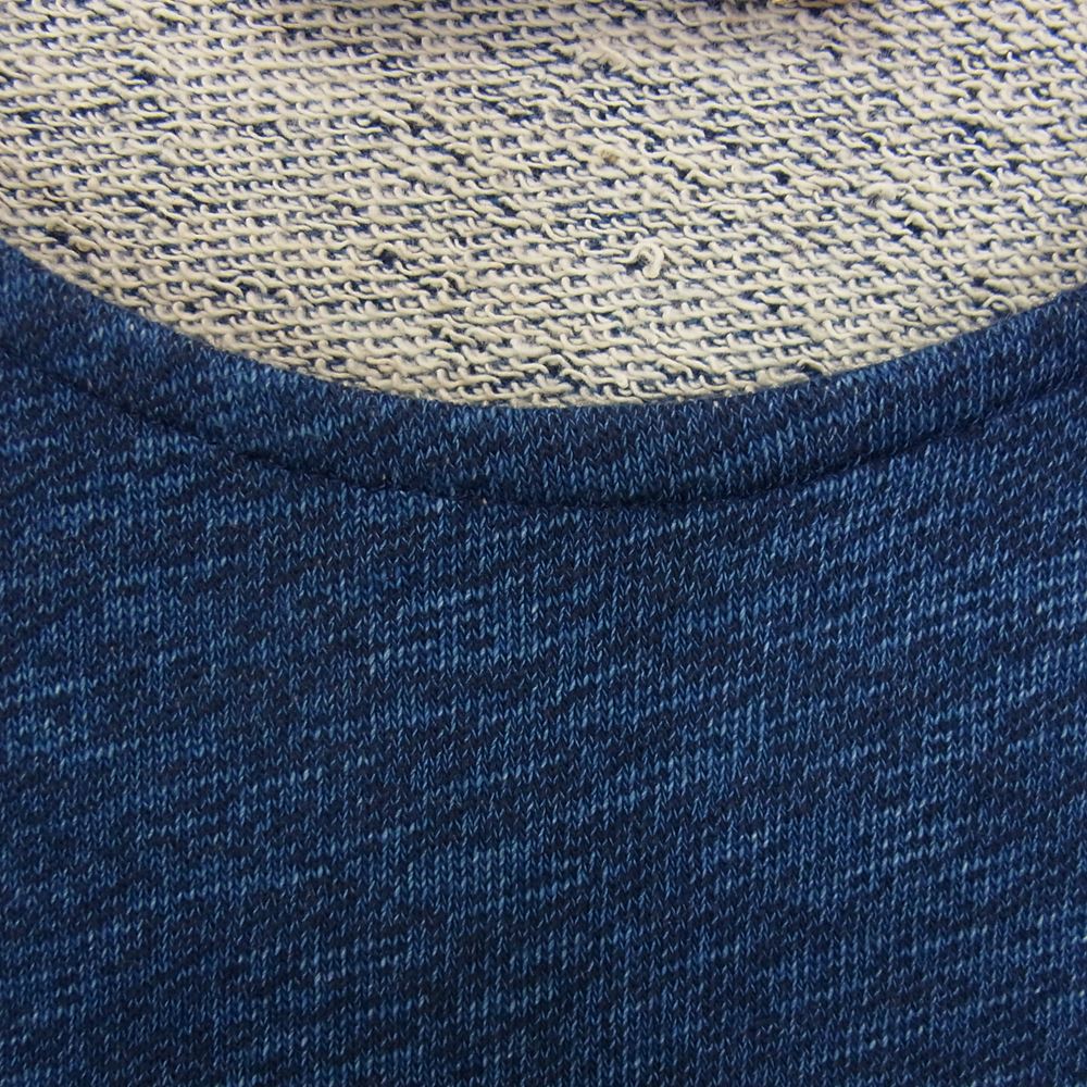 MAISON KITSUNE メゾンキツネ インディゴ 半袖 スウェット ネイビー系 S【中古】