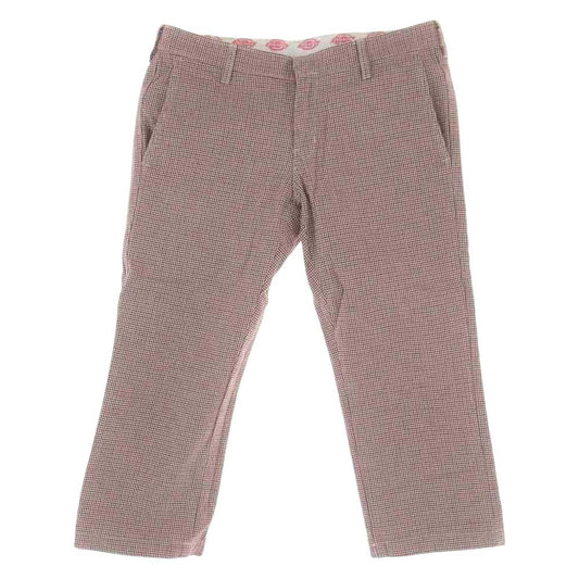 HYSTERIC GLAMOUR ヒステリックグラマー 0292AP02 Dickies ディッキーズ 千鳥格子 シンチバック チェック パンツ レッド系 30inch【中古】
