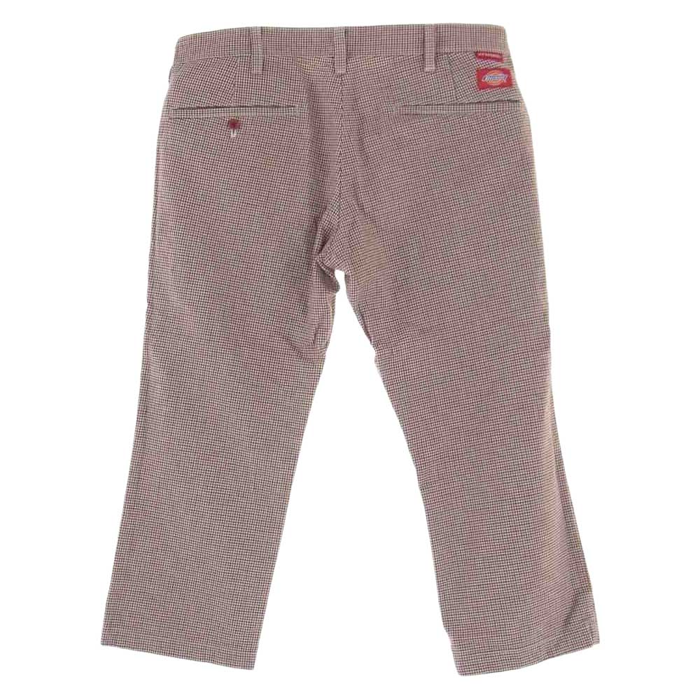 HYSTERIC GLAMOUR ヒステリックグラマー 0292AP02 Dickies ディッキーズ 千鳥格子 シンチバック チェック パンツ レッド系 30inch【中古】