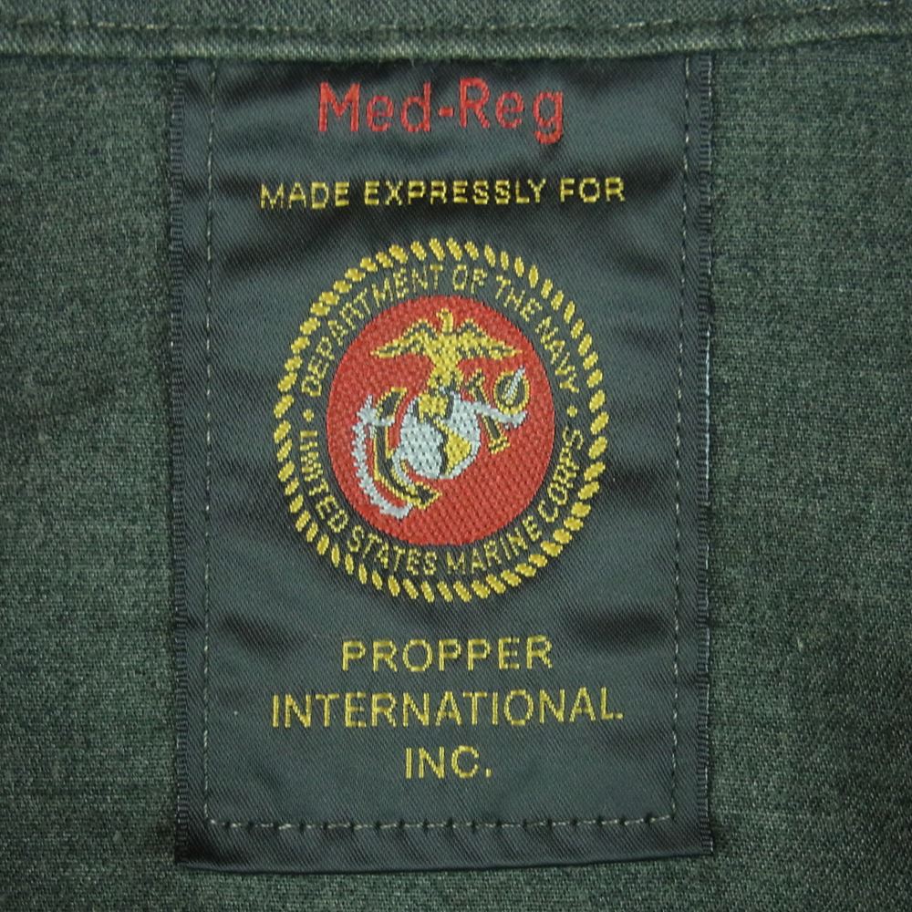 プロパー インターナショナル U.S.MARINES カモ ミリタリー ジャケット グレー系 M【中古】