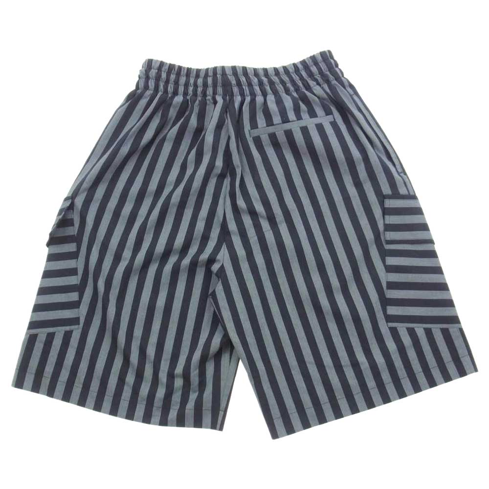 コモン スウェーデン ストライプ ショーツ ダークグレー系 48【美品】【中古】