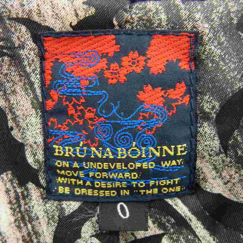 BRU NA BOINNE ブルーナボイン 5182 日本製 ウール Eコート ネイビー系  0 【中古】