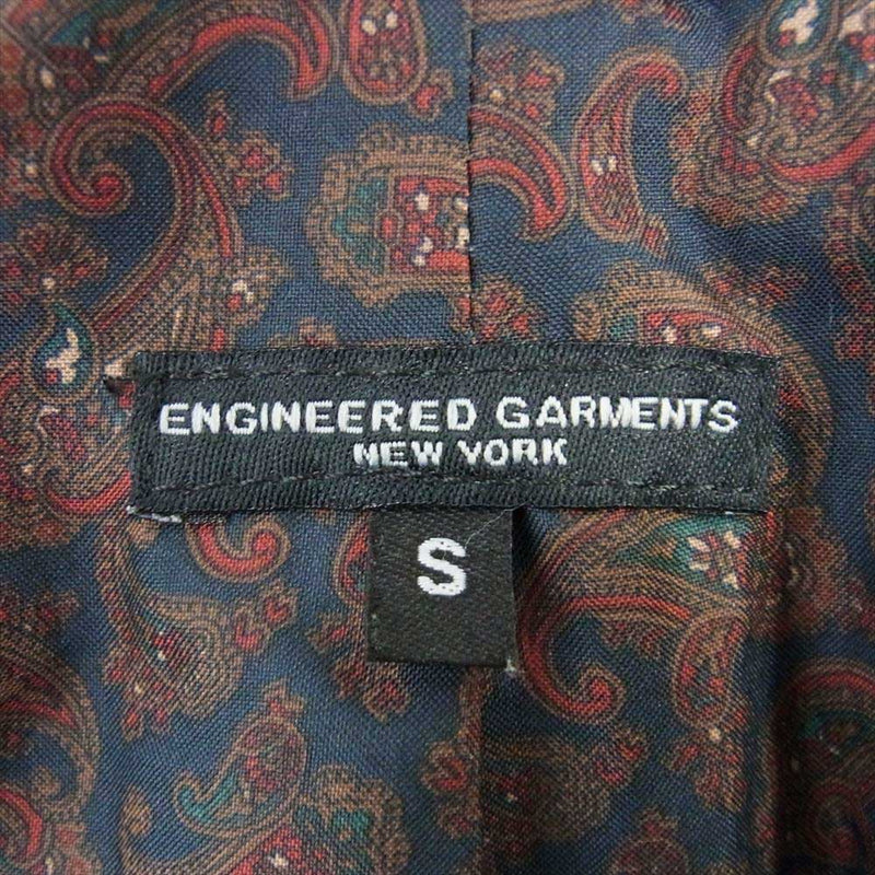 Engineered Garments エンジニアードガーメンツ Bedford Jacket 裏地ペイズリー柄 ベロア ベッドフォード ジャケット  ブラック系 S【中古】