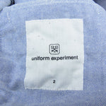 uniform experiment ユニフォームエクスペリメント UE-123078 チェック ライン 長袖 シャツ インディゴブルー系 2【中古】