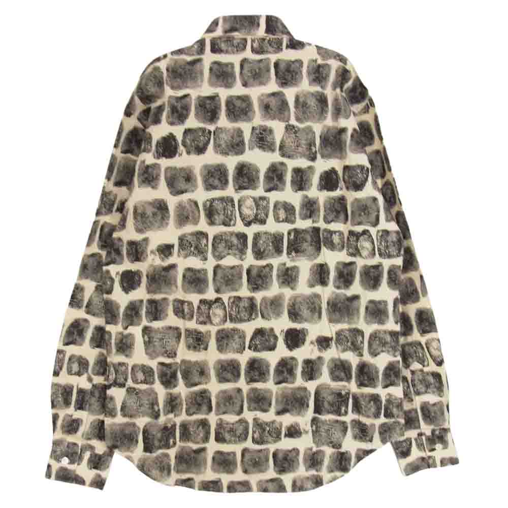 N.HOOLYWOOD エヌハリウッド 111ーSH03pieces 総柄 プリント 長袖 シャツ ブラック系 36【新古品】【未使用】【中古】