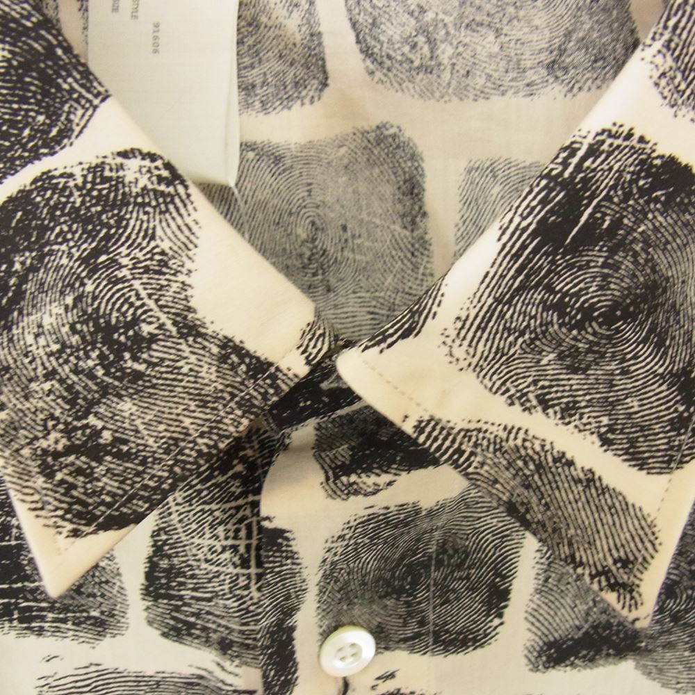 N.HOOLYWOOD エヌハリウッド 111ーSH03pieces 総柄 プリント 長袖 シャツ ブラック系 36【新古品】【未使用】【中古】