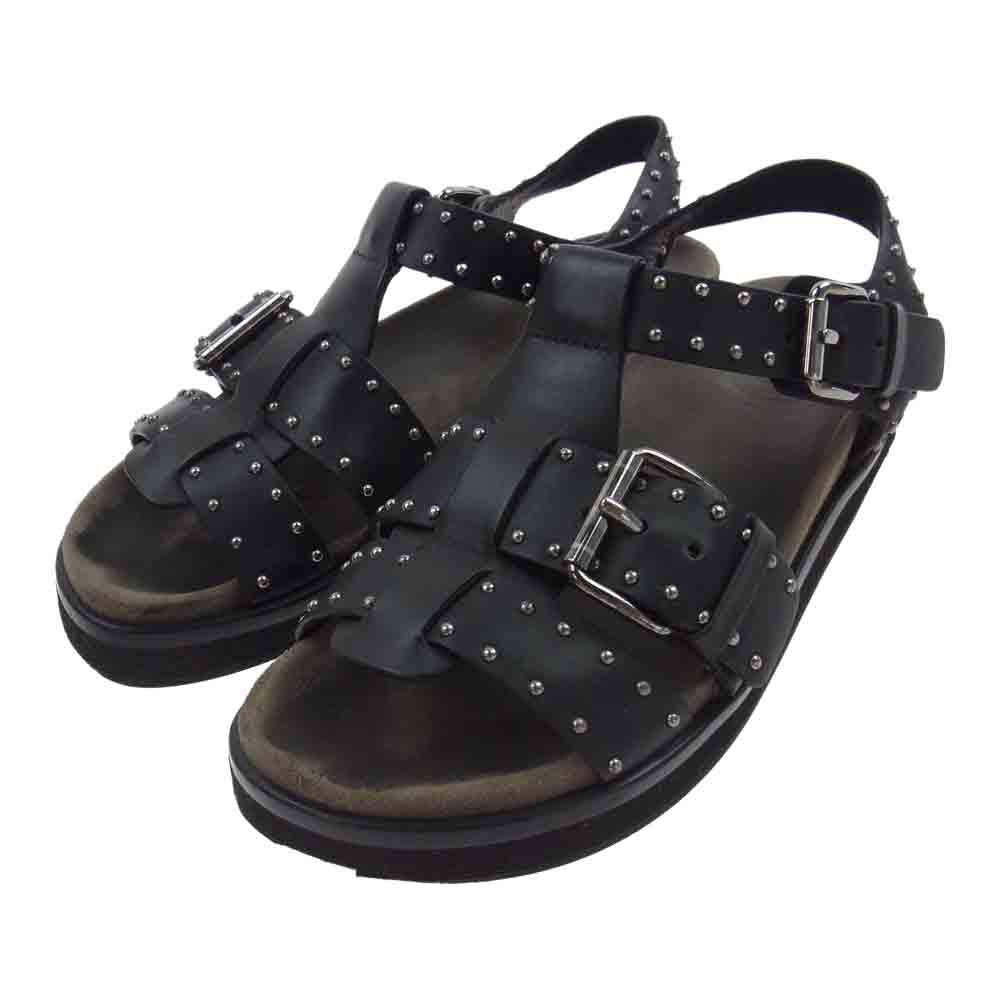 CHURCH'S チャーチ UNITED ARROWS別注 ユナイテッドアローズ BRITNEY MET ブリトニー スタッズ レザー サンダル ブラック系 35【中古】