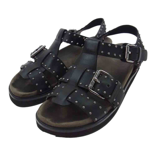 CHURCH'S チャーチ UNITED ARROWS別注 ユナイテッドアローズ BRITNEY MET ブリトニー スタッズ レザー サンダル ブラック系 35【中古】