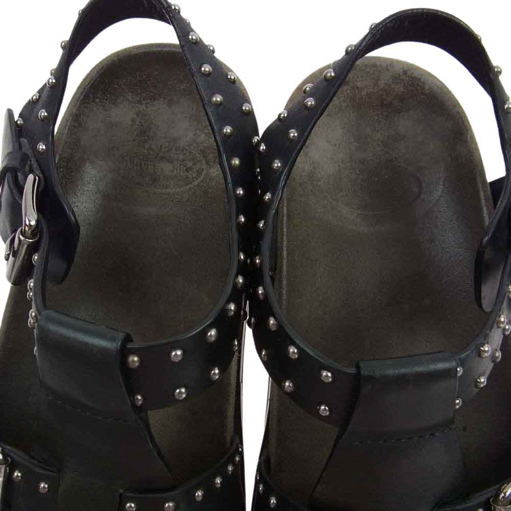CHURCH'S チャーチ UNITED ARROWS別注 ユナイテッドアローズ BRITNEY MET ブリトニー スタッズ レザー サンダル ブラック系 35【中古】