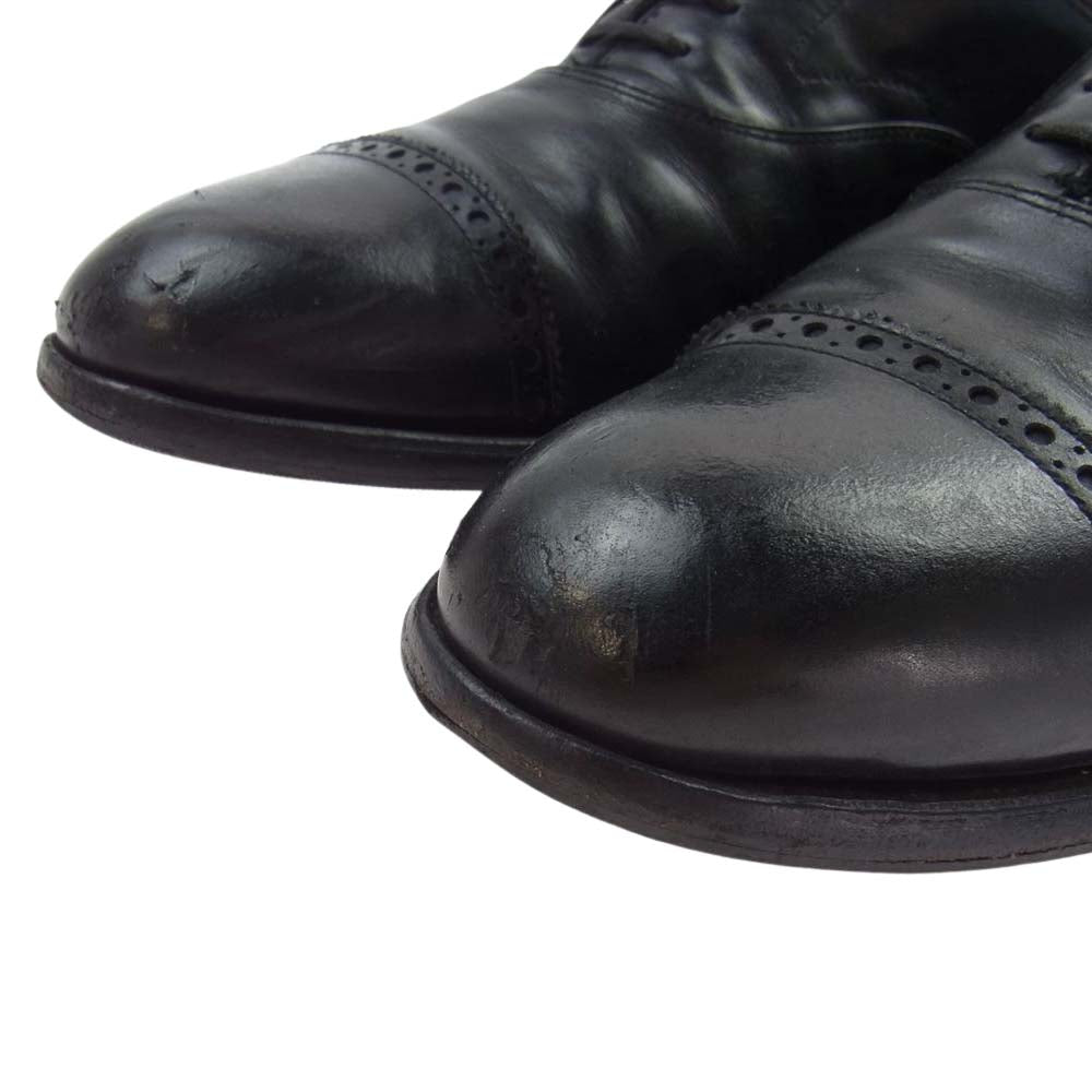 EDWARD GREEN エドワードグリーン ドレスシューズ BARKLEY バークレ パンチドキャップトゥ ドレスシューズ ブラック系 7.5【中古】 EDWARD GREEN エドワードグリーン BARKLEY バークレ パンチドキャップ