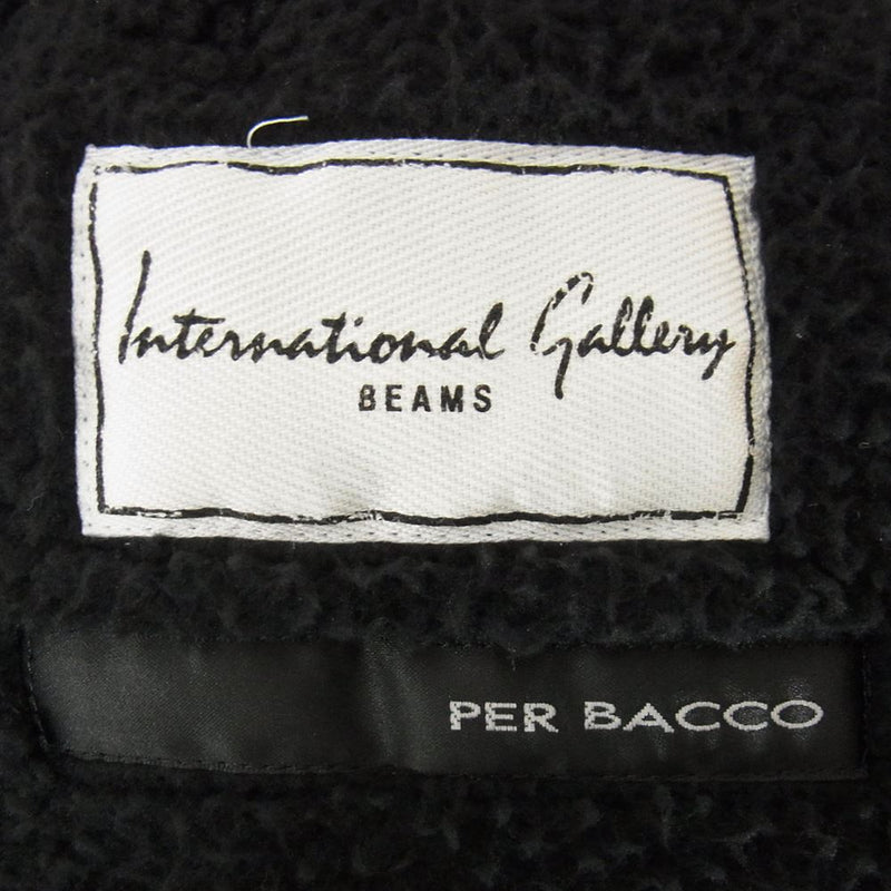 ペルバッコ International Gallery BEAMS別注 フェイクムートン コート ブラック系 48【中古】